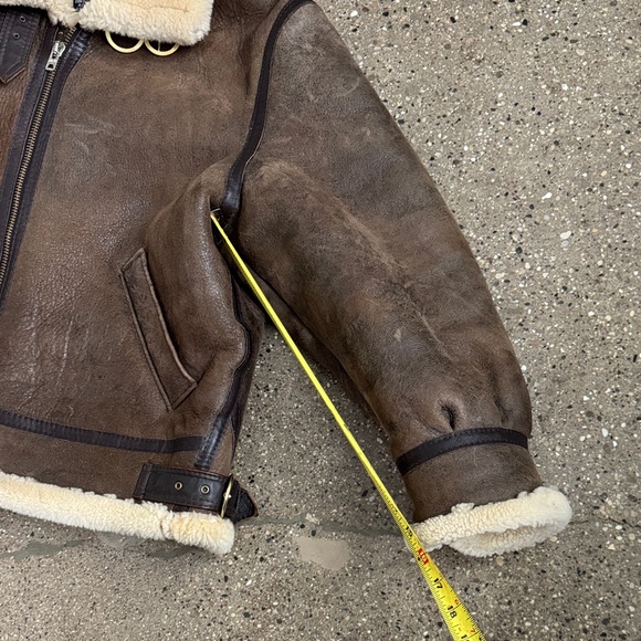Vintage B-3 classic WWII sheepskin leather Bomber jacket - Picture 4 of 12